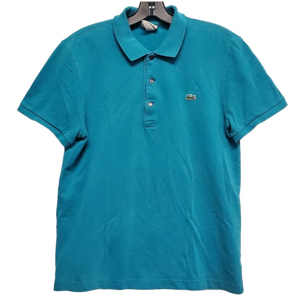 Vintage LACOSTE Polo Shirt Mens 4 Green Casual Classic Fit Athleisure